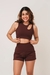 Short Duplo Blush Marrom - loja online