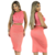 Conjunto Feminino Rosa Saia Midi + Top Listrado na internet