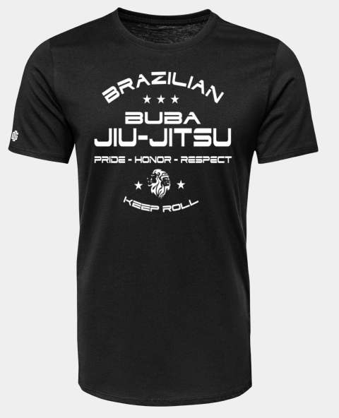 CAMISETA TEAM BUBA BRAZILIAN BJJ - PRETA