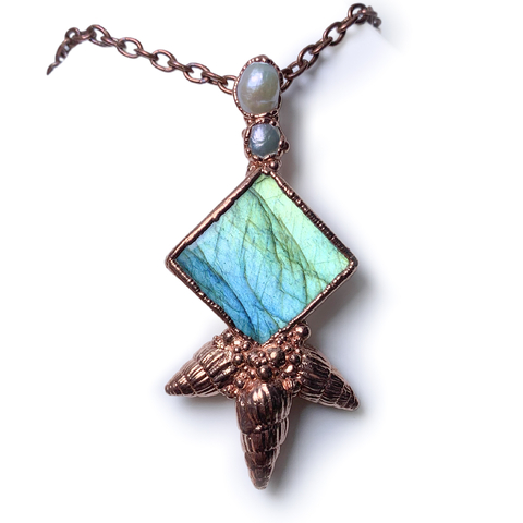 Collar II de perlas y espirales - comprar online