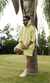 Buzo oversize 3/4 | Amarillo