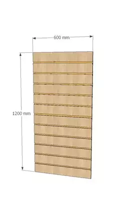 Canaletado Modular ZARA - Painel Decorativo em MDF para Ambientes Residenciais e Comerciais 1200x600mm (LxA)