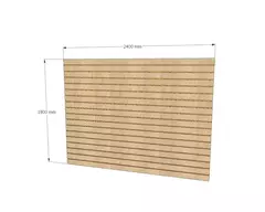 Canaletado Modular ZARA - Painel Decorativo em MDF para Ambientes Residenciais e Comerciais 1800x2400mm (LxA)