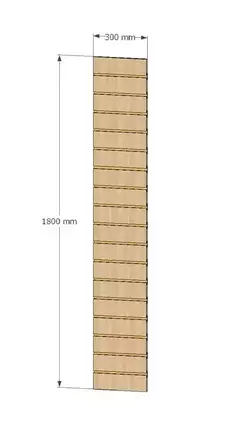 Canaletado Modular ZARA - Painel Decorativo em MDF para Ambientes Residenciais e Comerciais 1800x300mm (LxA)