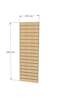 Canaletado Modular ZARA - Painel Decorativo em MDF para Ambientes Residenciais e Comerciais 1800x600mm (LxA)
