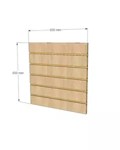 Canaletado Modular ZARA - Painel Decorativo em MDF para Ambientes Residenciais e Comerciais 600x600mm (LxA)