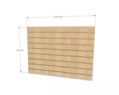 Canaletado Modular ZARA - Painel Decorativo em MDF para Ambientes Residenciais e Comerciais 900x1200mm (LxA)