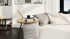 Mesa Auxiliar Industrial ZARA Design Minimalista em Metal para Sala e Escritório