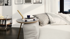 Mesa Auxiliar Industrial ZARA Design Minimalista em Metal para Sala e Escritório na internet