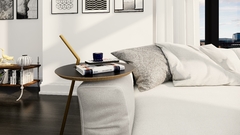 Mesa Auxiliar Industrial ZARA Design Minimalista em Metal para Sala e Escritório - ZARA AMBIENTES PLANEJADOS