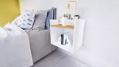 Criado-Mudo Industrial ZARA com Nicho Design Moderno em MDF e Metal para Quarto
