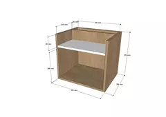 Criado-Mudo Industrial ZARA com Nicho Design Moderno em MDF e Metal para Quarto