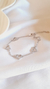 Pulsera corazones plata 925 y cubics