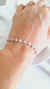 Pulsera corazones engarzados en plata 925