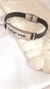 Pulsera de cuero Shemá Israel Negra - comprar online