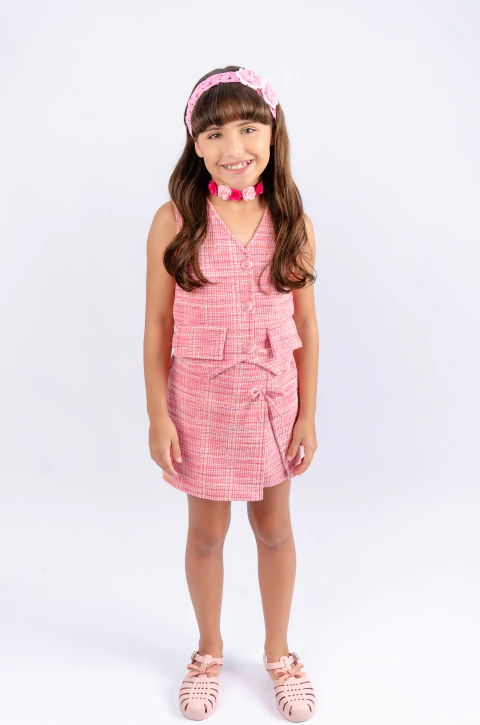 Conjunto Short Saia e colete Bella - comprar online