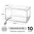 Juego de 10 Cajas Transparentes Apilables con Puerta Magnética - tienda en línea