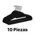 10 Piezas Ganchos Metálicos con Terciopelo Negro para Ropa - comprar en línea