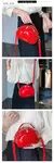 Bolsas de luxo bolsas femininas designer mini moda vermelho coração em forma - comprar online