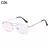 2023 Moda Retângulo Rimless Óculos Quadrados Vintage Óculos De Luxo Design Un - loja online