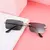 2023 Moda Retângulo Rimless Óculos Quadrados Vintage Óculos De Luxo Design Un - comprar online
