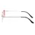 2023 Moda Retângulo Rimless Óculos Quadrados Vintage Óculos De Luxo Design Un - Sucessiva