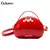 Bolsas de luxo bolsas femininas designer mini moda vermelho coração em forma
