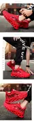 Flame masculino impresso tênis esvoaçante tecer sapatos esportivos confortáve na internet