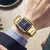 WWOOR-Relógios Masculinos de Luxo, Quartzo Dourado, Aço Desligado, Relógio Es na internet