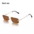 2023 Moda Retângulo Rimless Óculos Quadrados Vintage Óculos De Luxo Design Un