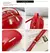 Bolsas de luxo bolsas femininas designer mini moda vermelho coração em forma - comprar online