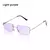 Retro uv400 moda retângulos sem aro feminino óculos de sol unissex retro desig na internet