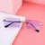 2023 Moda Retângulo Rimless Óculos Quadrados Vintage Óculos De Luxo Design Un - comprar online