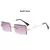 Retro uv400 moda retângulos sem aro feminino óculos de sol unissex retro desig - comprar online
