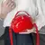 Bolsas de luxo bolsas femininas designer mini moda vermelho coração em forma na internet