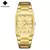 Imagem do WWOOR-Relógios Masculinos de Luxo, Quartzo Dourado, Aço Desligado, Relógio Es