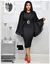 Vestido preto elegante de festa feminino, moda escritório, chiffon flare, manga - loja online