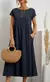 Vestido solto de algodão e linho sem mangas com bolsos - Sucessiva