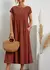 Vestido solto de algodão e linho sem mangas com bolsos - loja online
