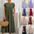 Vestido solto de algodão e linho sem mangas com bolsos na internet