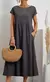 Vestido solto de algodão e linho sem mangas com bolsos - loja online
