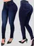 Mulher cor pura jeans denim cintura alta jeans rua jogar cultivar a moralidade c - Sucessiva