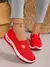 Sapatos femininos tênis respiráveis de cor sólida, tênis casuais de verão f na internet