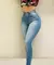 Imagem do Mulher cor pura jeans denim cintura alta jeans rua jogar cultivar a moralidade c