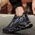 Flame masculino impresso tênis esvoaçante tecer sapatos esportivos confortáve - loja online