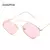 2023 Moda Retângulo Rimless Óculos Quadrados Vintage Óculos De Luxo Design Un - Sucessiva