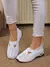Imagem do Sapatos femininos tênis respiráveis de cor sólida, tênis casuais de verão f