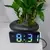 Controle de voz despertador digital temperatura snooze modo noturno relógio de