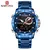 Naviforce 9163 luxo original esporte relógio de pulso para homens quartzo aço - Sucessiva