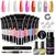 Limegirl extensão de unhas conjunto de gel uv para dedo francês extensão ráp na internet